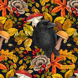 Crow - black - Bio-Sommersweat