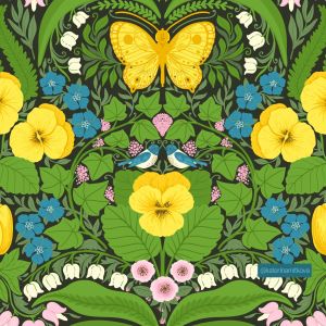 Dollhouse Garden - Bio-Jersey - 0,95 m RESTSTÜCK - A/B-Ware - 1 Fleck