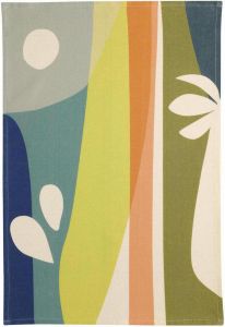 Recyceltes Geschirrtuch Lineo Multico 50 X 70 cm - blau