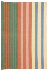 Recyceltes Geschirrtuch Yuna Diapre 50 X 70 - rosa gestreift