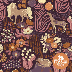 Magic Garden - autumn - Bio-Jersey - 1,05 m RESTSTÜCK