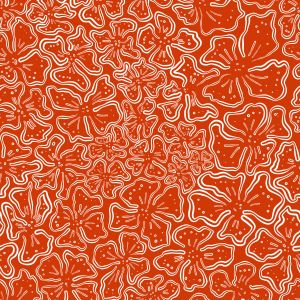 MagicBlossom - orangerot - Bio Popeline - 100 % CO - Pre-Order - BITTE LESEN!