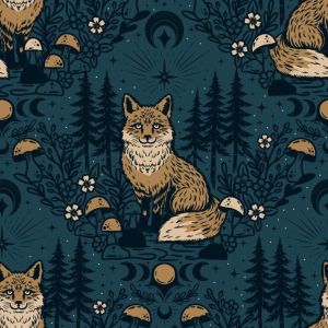 Moon Fox - dark petrol - Bio-Sommersweat
