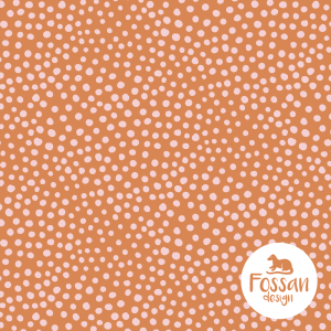 Stone Dots - orange / rosa - Bio-Jersey - 2,00 m RESTSTÜCK